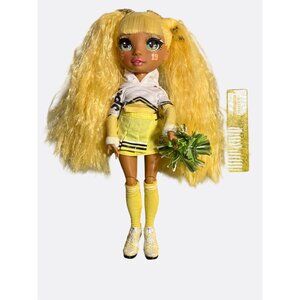 Rainbow High Cheerleader Doll Sunny Madison With Yellow Outfit & Accessories 201